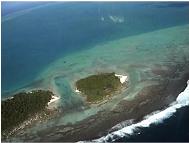 Approaching Aitutaki from the air