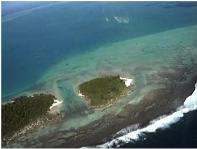 Approaching Aitutaki from the air