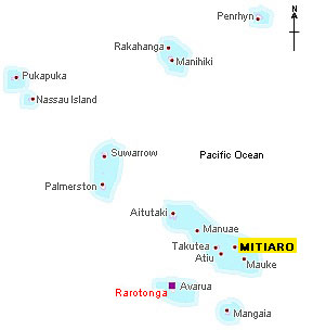Mitiaro location map