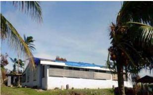Tarpaulins provide a temporary fix