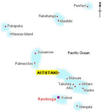 Aitutaki location map