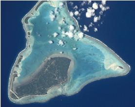 Aitutaki from space