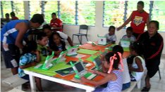 Laptops in Mitiaro school 
