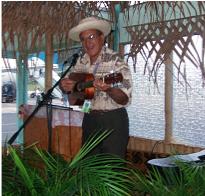 Jake's tuneful welcome to Rarotonga
