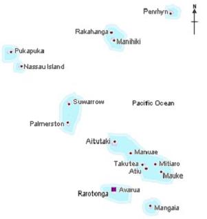 Cook Islands map