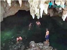 Crystal clear cave pools