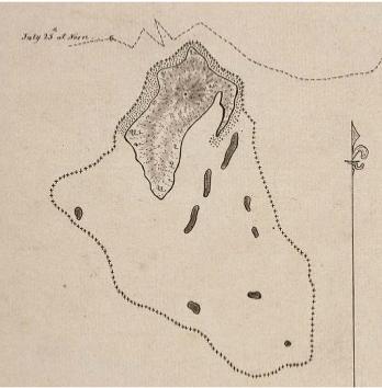 Bligh's sketch of Aitutaki
