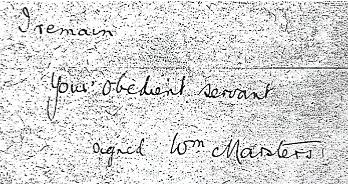 William Marsters signature