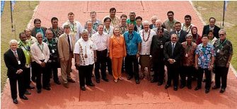 Pacific Forum 2012 leaders with HIllary Clinton