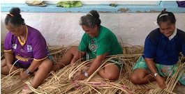 Mat weaving on Pukapuka