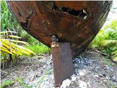 Close up of Manuvai hull