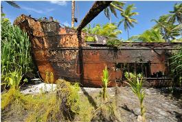 Rusting away among the Nassau palms