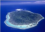 Rarotonga aerial,  courtesy of Ewan Smith, Air Rarotonga