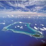 Palmerston aerial,  courtesy of Ewan Smith, Air Rarotonga
