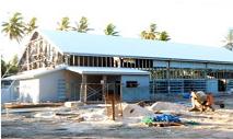 Pukapuka cyclone shlelter under construction
