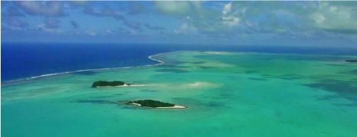 Set in turquoise blue waters of Aitutaki's lagoon