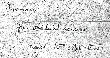 William Marsters signature