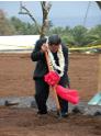 Cutitng the first sod