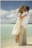 Happy couple on beach