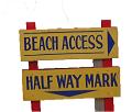 Half way round Rarotonga sign