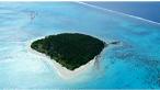 Aitutaki lagoon aerial