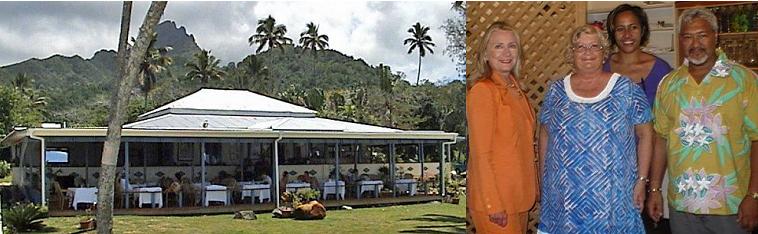 Tamarind House, HIllary Clinton and owners Sue and Robbie
