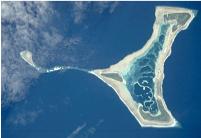 Pukapuka from the space shuttle
