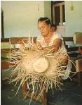 Palm weaving on Pukapuka