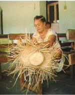 Palm weaving on Pukapuka