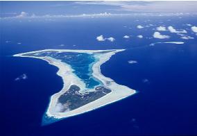 A stunning aerial view of Pukapuka