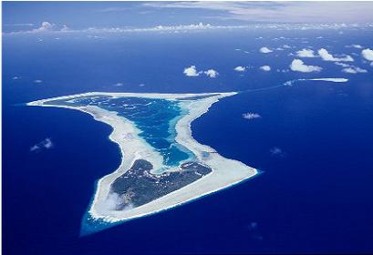 A stunning aerial view of Pukapuka