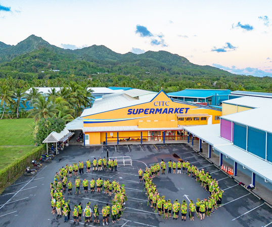 CITC supermarket staff make a celebration tribute