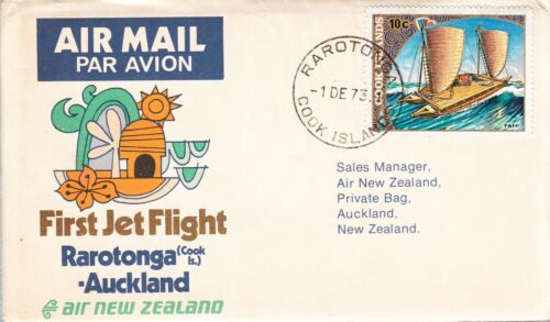 Rarotonga-Auckland first day cover 1973