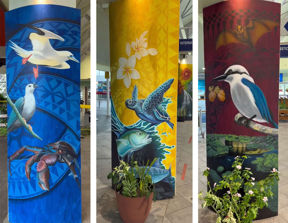 Rarotonga airport murals