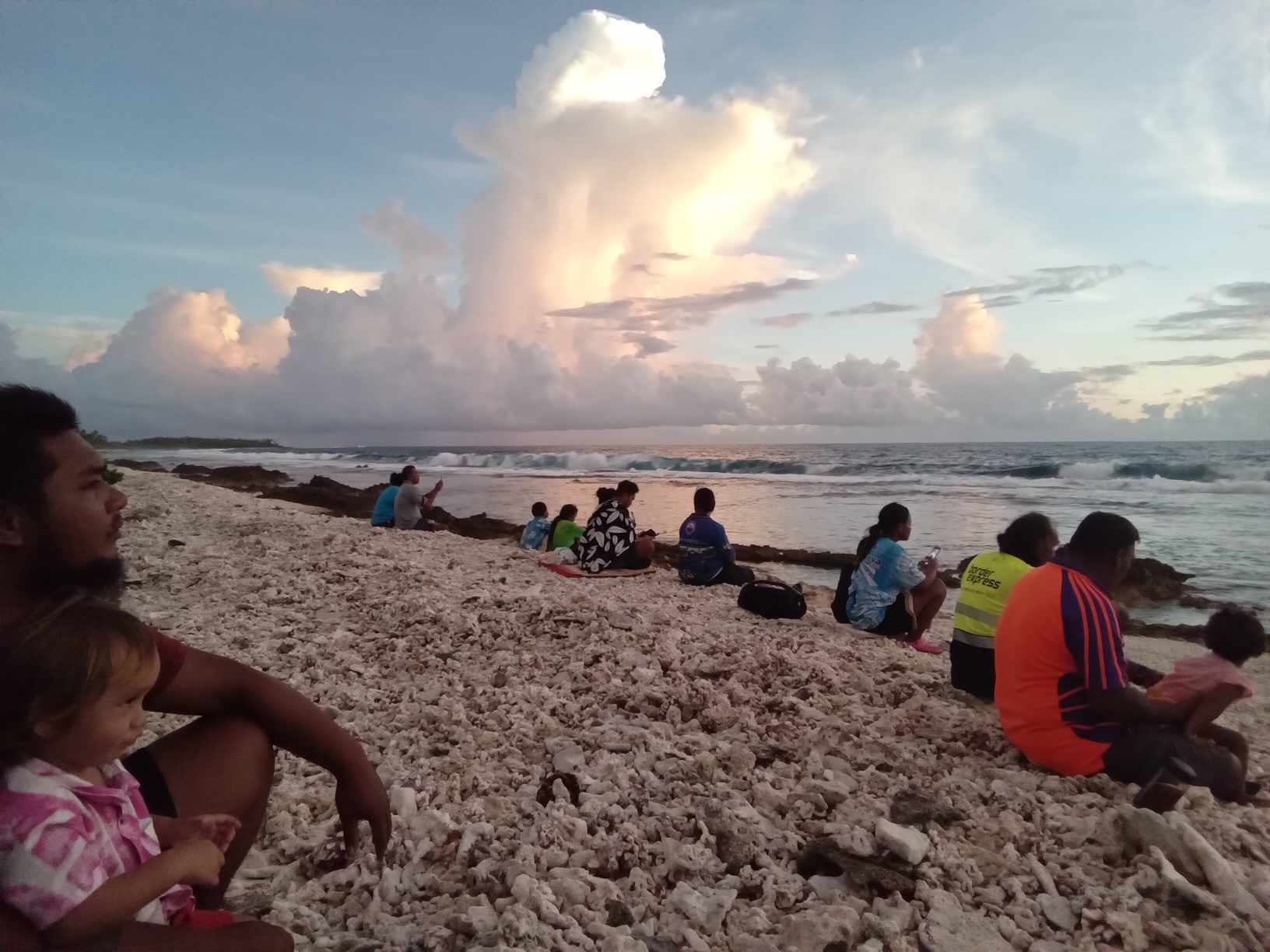 Pernhyn islanders awaitng the 2024 eclipse