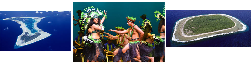 Pukapuka and Nassau islands and dancers