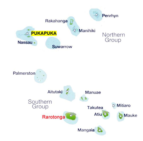 Map showing location of Pukapuka