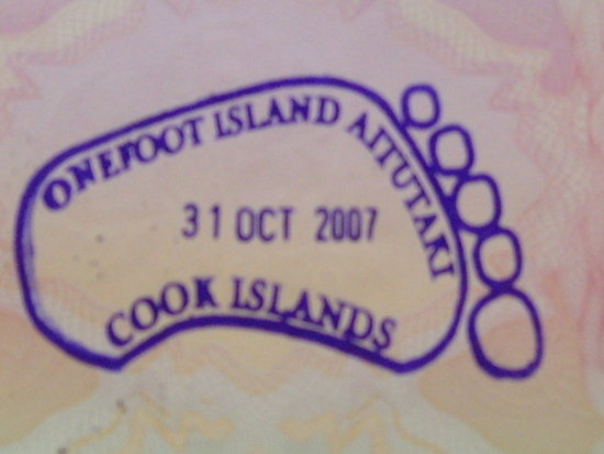 One Foot Island passport stamp