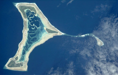 Pukapuka island from the air